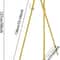 Gold Large Adjustable Floor Standing Easel For Wedding Display Metal Stand 8