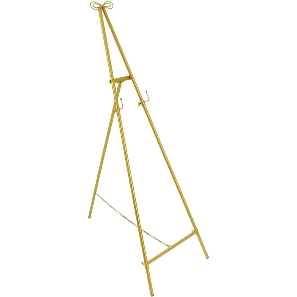 Gold Large Adjustable Floor Standing Easel For Wedding Display Metal Stand 7