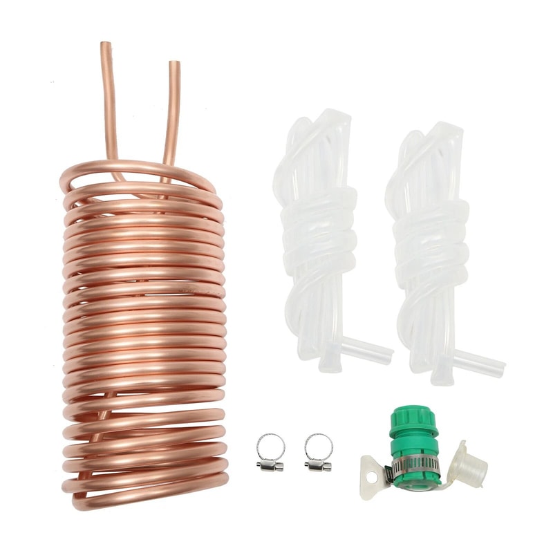 Premium Copper Immersion Wort Chiller For Homebrew Fast Wort Cooling Coil 8
