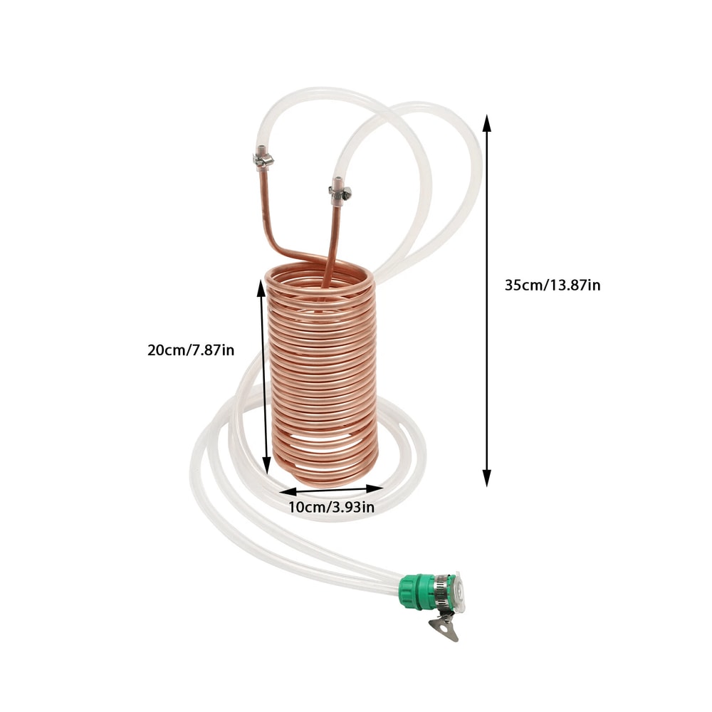 Premium Copper Immersion Wort Chiller For Homebrew Fast Wort Cooling Coil 16
