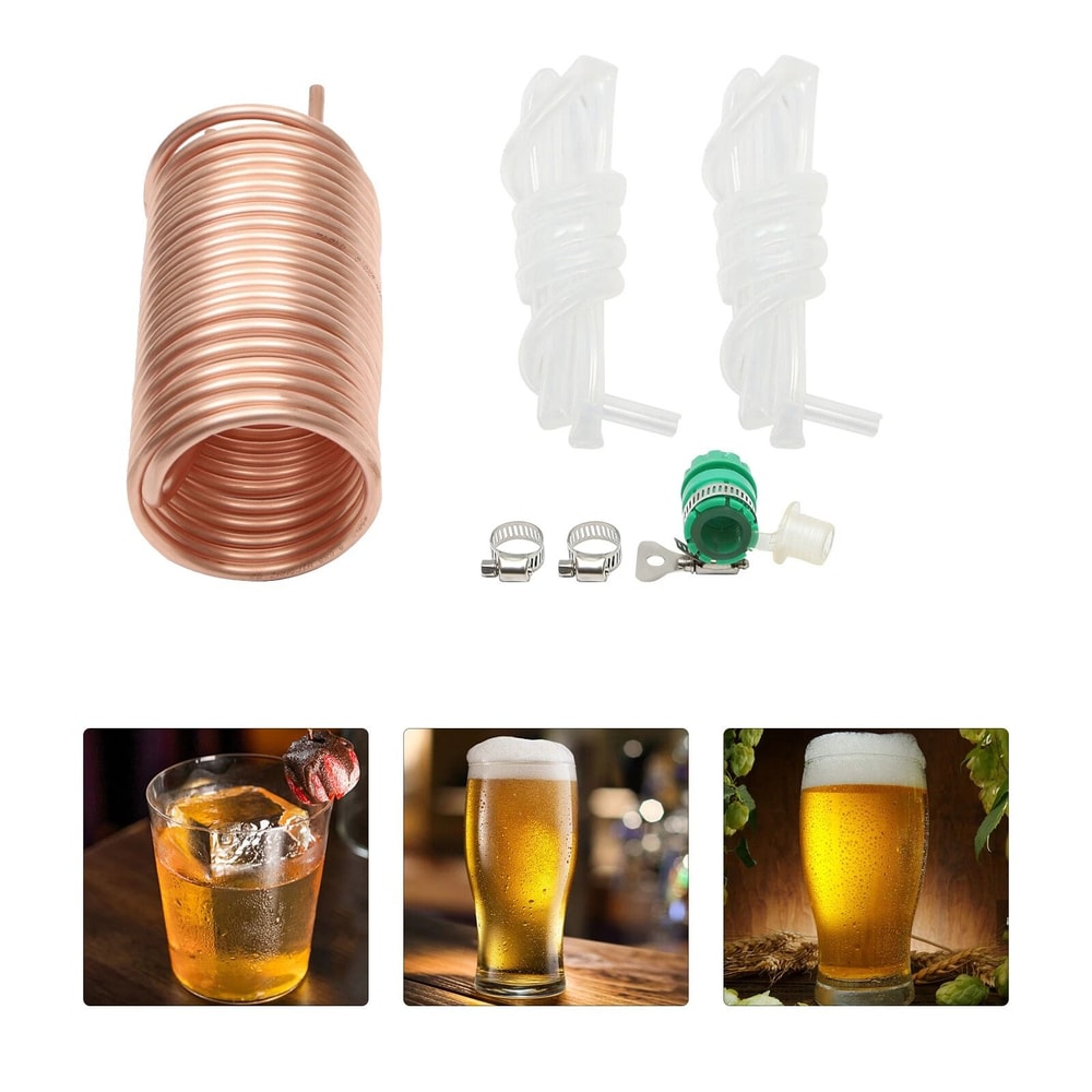 Premium Copper Immersion Wort Chiller For Homebrew Fast Wort Cooling Coil 6