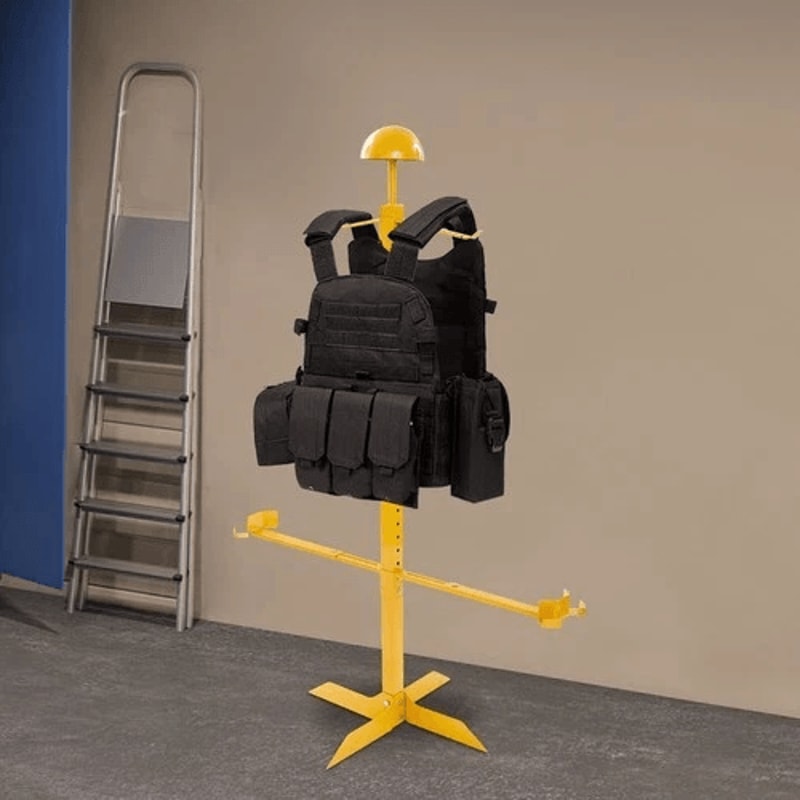 Heavy Duty Gold Tactical Gear Stand Helmet Display Rack Organizer 1