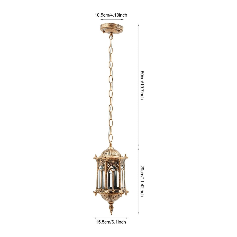 Outdoor Ceiling Porch Hanging Lantern Weather Resistant Exterior Hanging Light 16