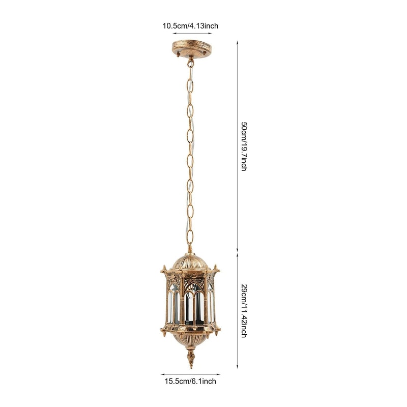 Outdoor Ceiling Porch Hanging Lantern Weather Resistant Exterior Hanging Light 16
