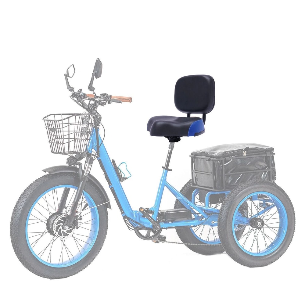 Wide Comfort Electric Tricycle Saddle Seat With Backrest For Adults 3