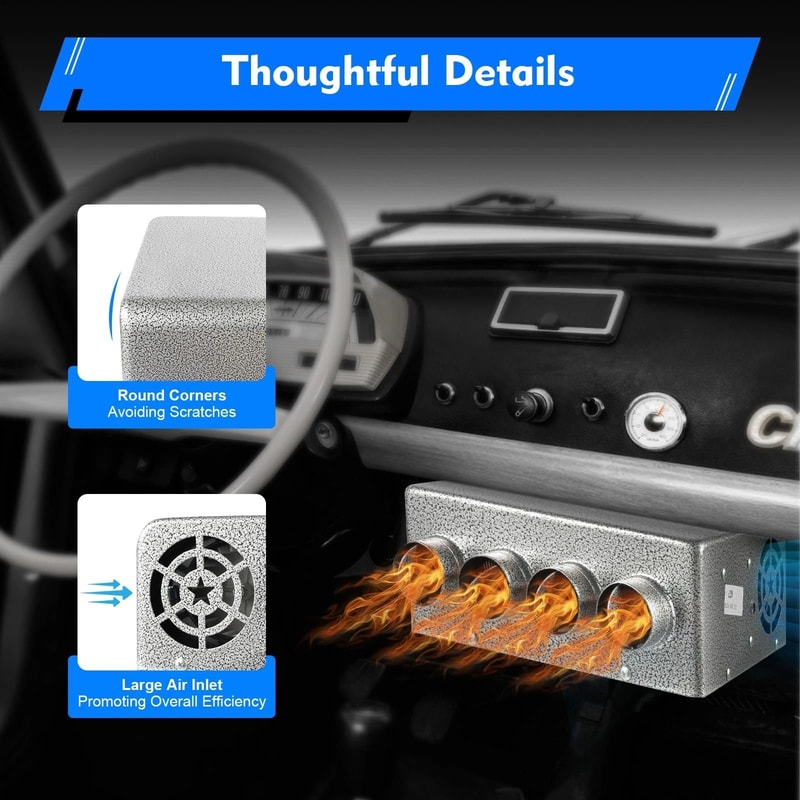 Universal Under Dash Heater With Speed Switch Car Truck Cabin Defroster 11