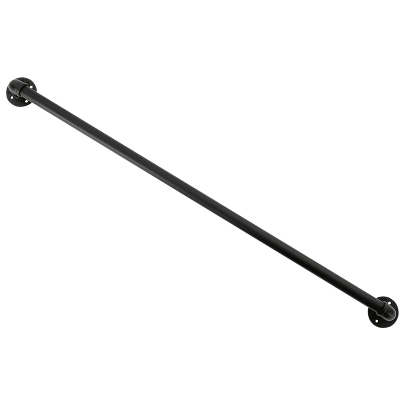 Modern Black Wall Mounted Stair Handrail For Indoor Outdoor Steps 6