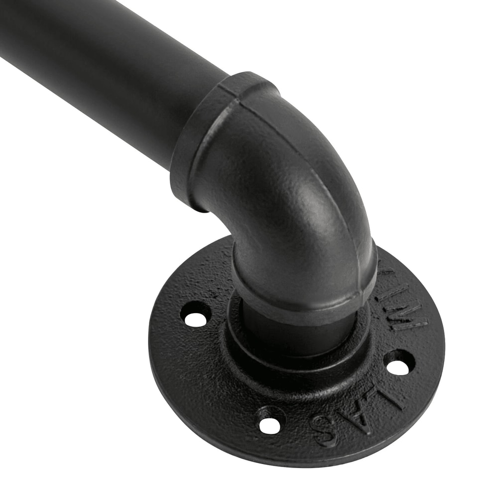 Modern Black Wall Mounted Stair Handrail For Indoor Outdoor Steps 16