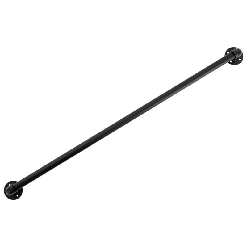 Modern Black Wall Mounted Stair Handrail For Indoor Outdoor Steps 11
