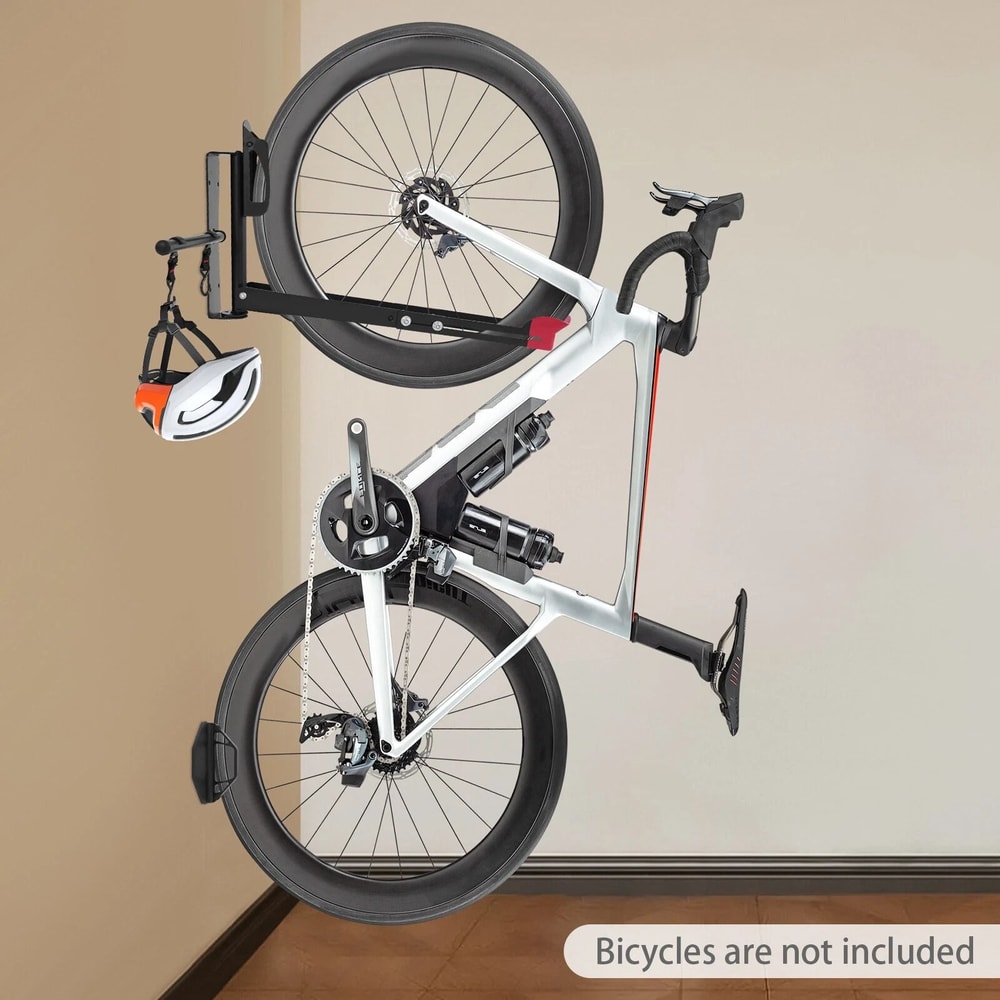 Premium Rotatable Wall Mount Bike Rack With Swivel Bike Hanger For Garage Storage 3