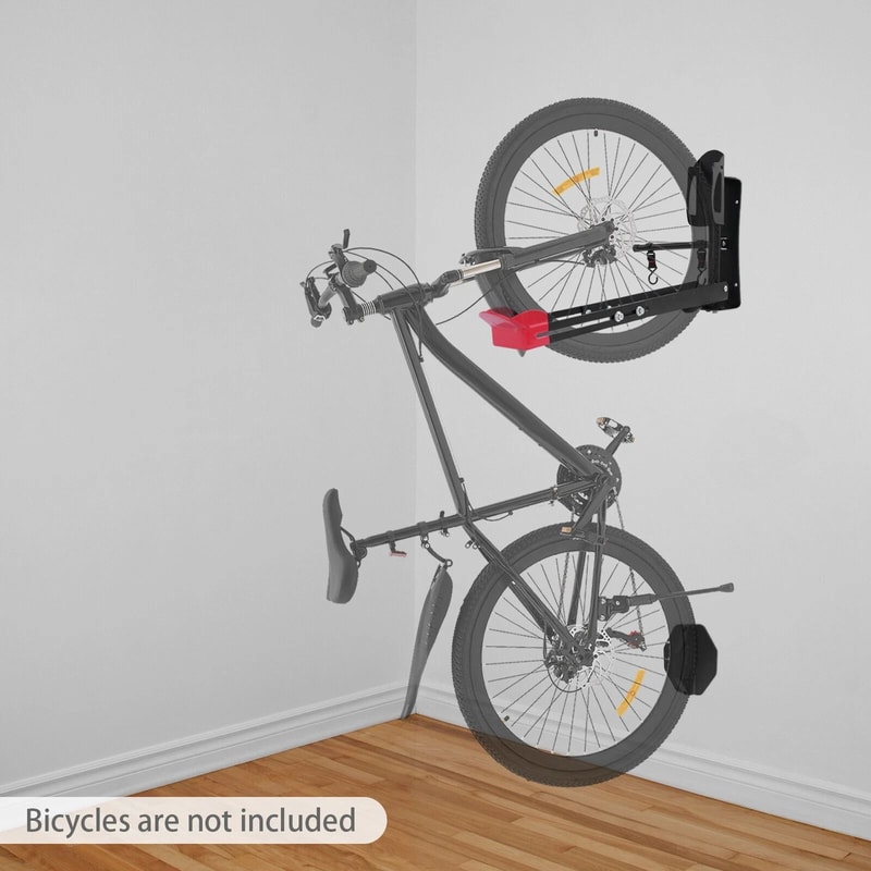 Premium Rotatable Wall Mount Bike Rack With Swivel Bike Hanger For Garage Storage 6