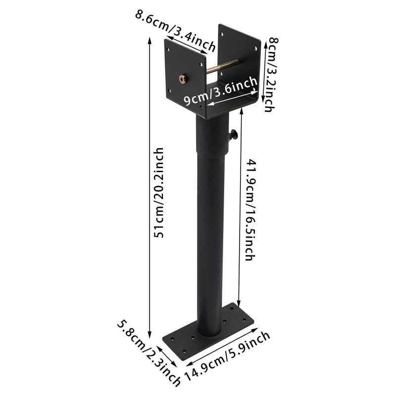 Heavy Duty Roof Mount Brackets Kit Adjustable Patio Roof Riser Beam Support 16
