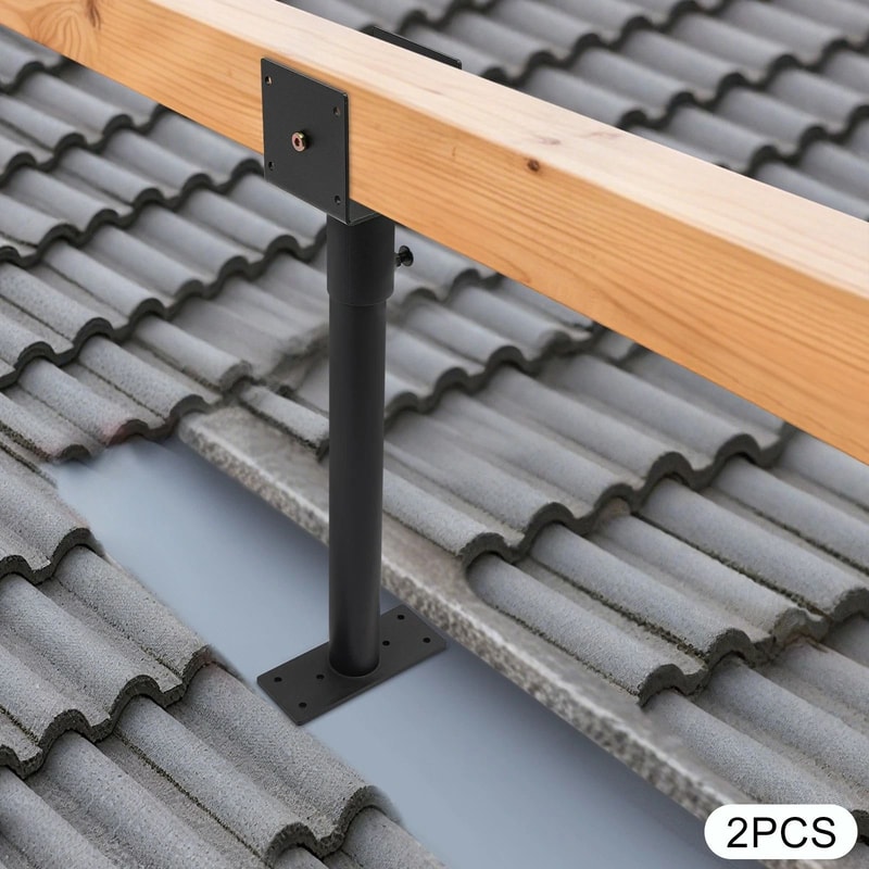 Heavy Duty Roof Mount Brackets Kit Adjustable Patio Roof Riser Beam Support 15