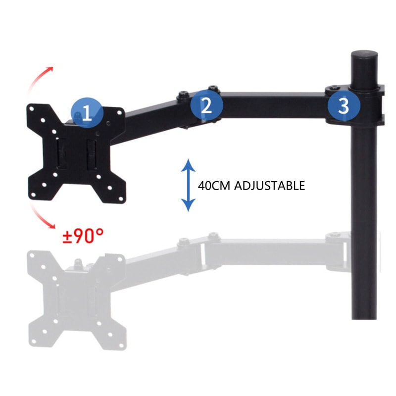 Premium Screen Quad Monitor Stand Heavy Duty Multi Monitor Mount For Gaming Professional Desks 4