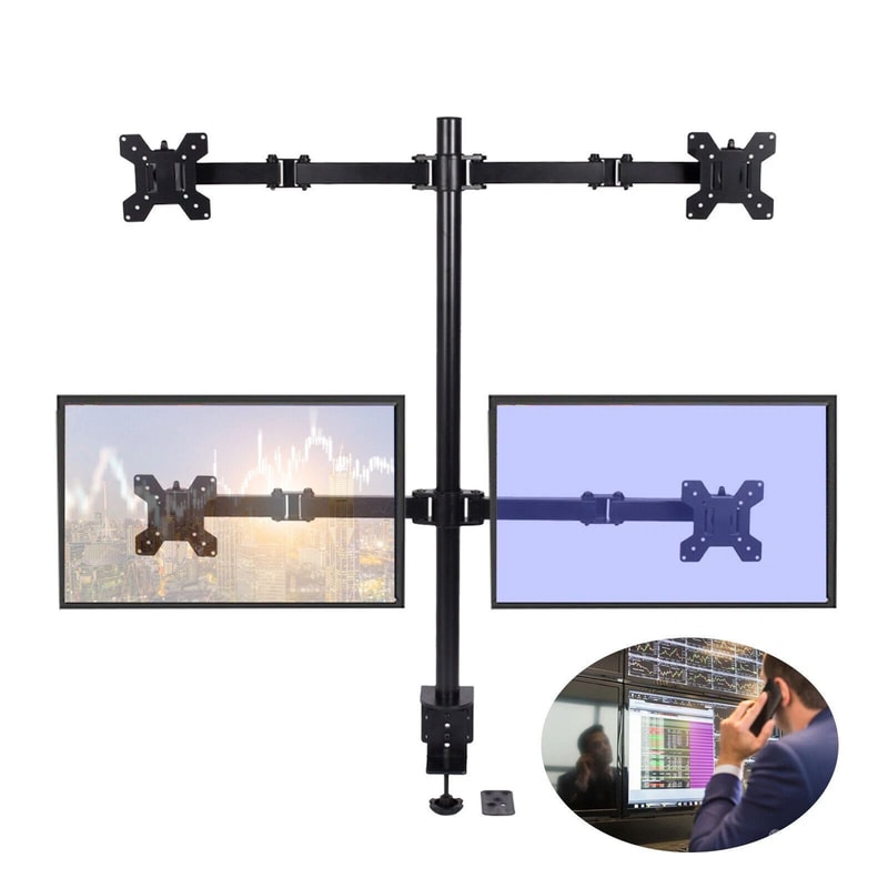 Premium Screen Quad Monitor Stand Heavy Duty Multi Monitor Mount For Gaming Professional Desks 2