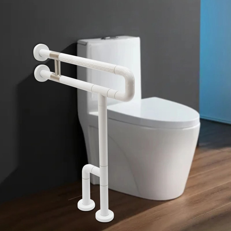Heavy Duty U Shaped Toilet Grab Bar With Non Slip ABS Grip Capacity 1