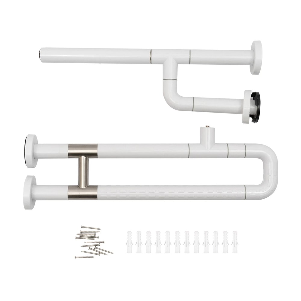 Heavy Duty U Shaped Toilet Grab Bar With Non Slip ABS Grip Capacity 18