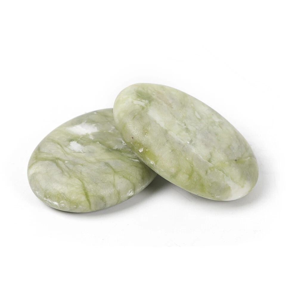 Natural Jade Hot Massage Stones Spa Kit With Heated Warmer 5