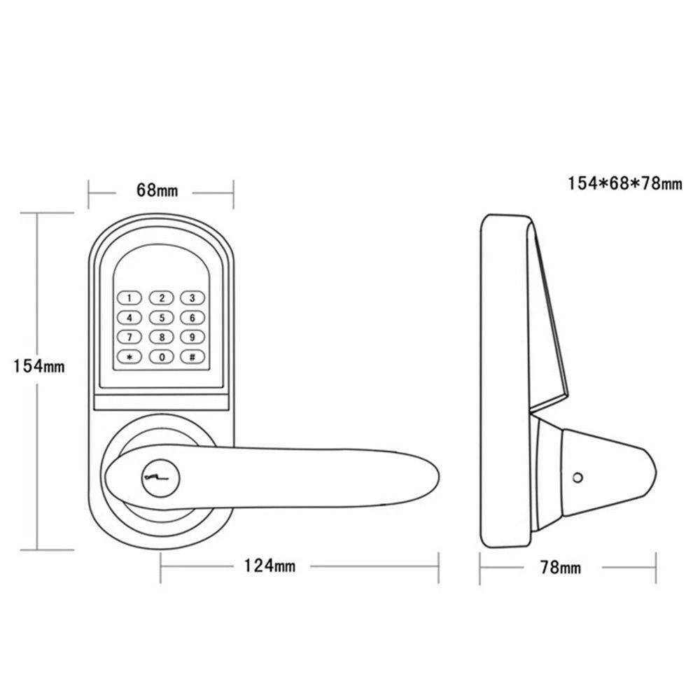 Premium Electronic Digital Keypad Door Lock Security Knob Left Hand Keyless Entry 10