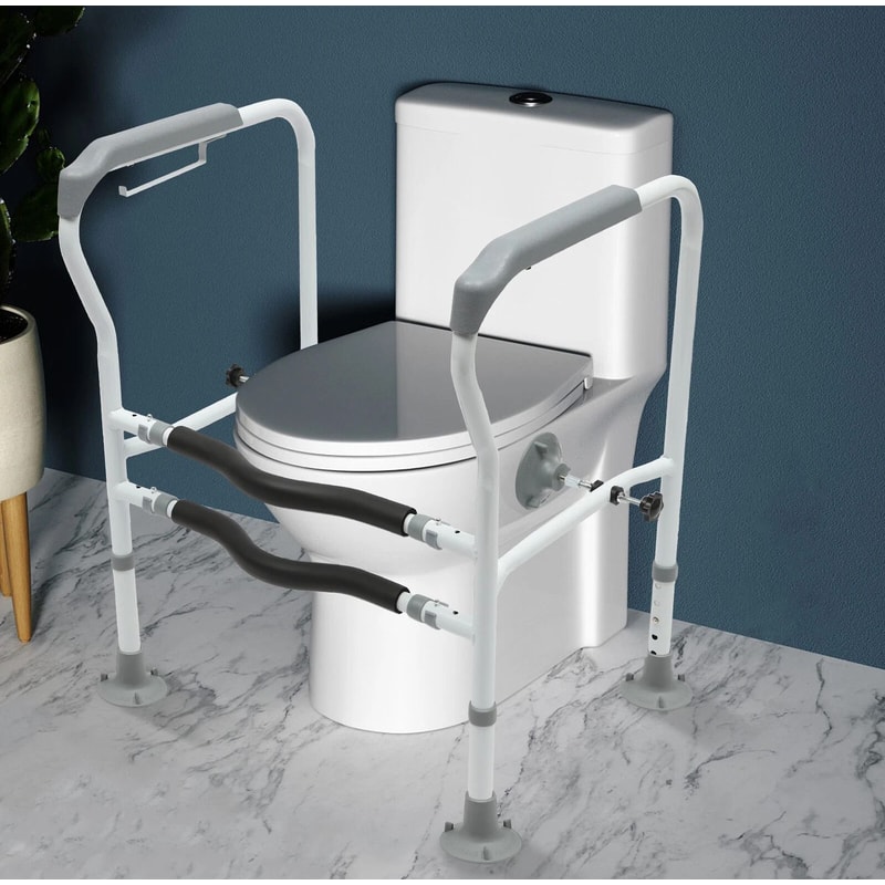 Premium Toilet Safety Rails Handrails For Elderly Bathroom Support 0