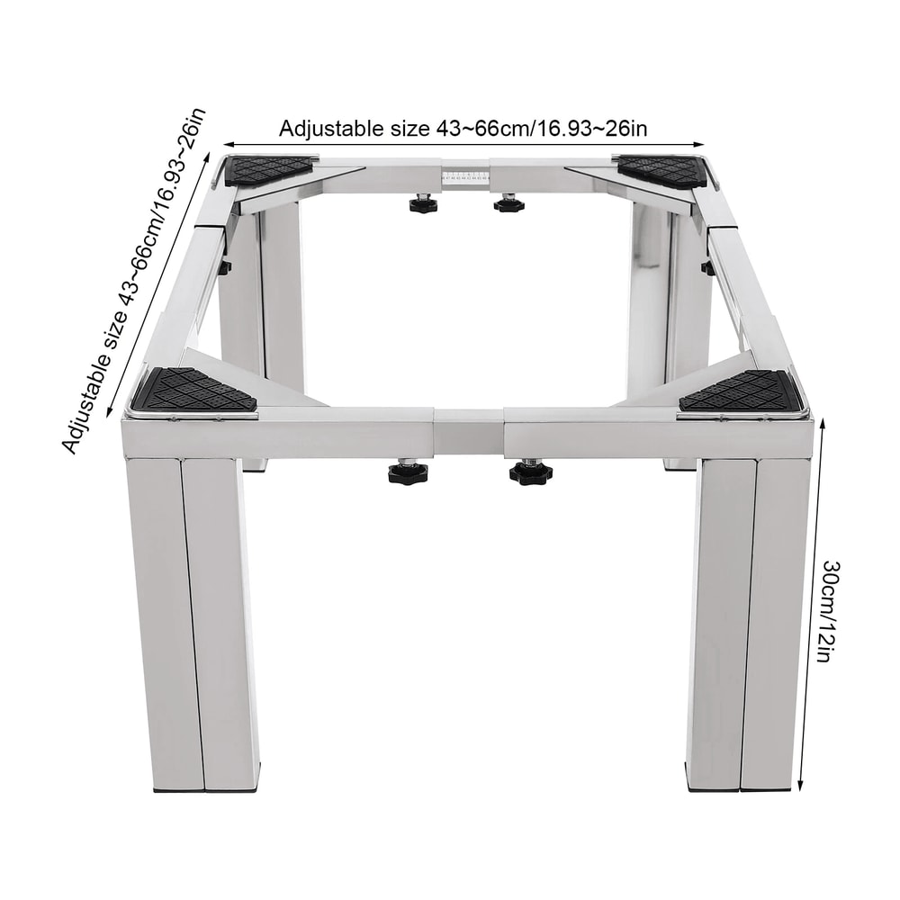 White Double Washing Machine Pedestal Stand Raiser With Non Slip Support 12
