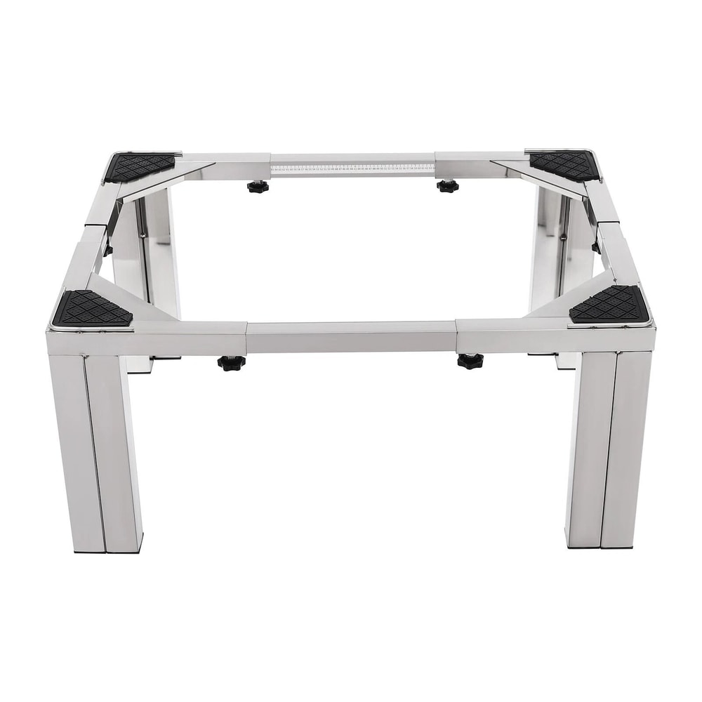 White Double Washing Machine Pedestal Stand Raiser With Non Slip Support 10