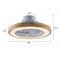 Modern Flush Mount Ceiling Fan With LED Dimmable Ceiling Fan Light And Remote Control 9
