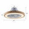 Modern Flush Mount Ceiling Fan With LED Dimmable Ceiling Fan Light And Remote Control 9