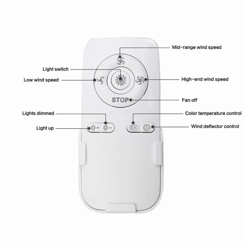 Modern Flush Mount Ceiling Fan With LED Dimmable Ceiling Fan Light And Remote Control 8