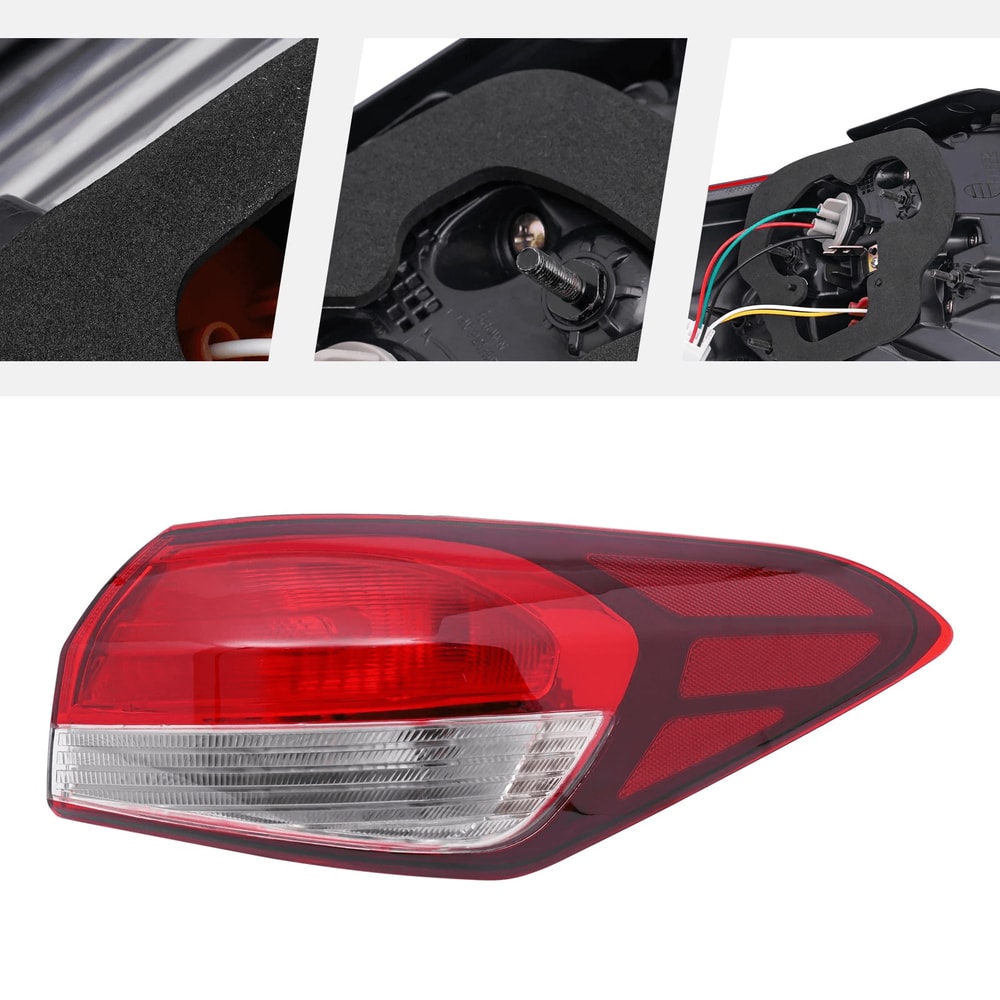 Premium Passenger Side Tail Light Assembly For Kia Forte Sedan Direct Fit Halogen Brake Lamp 6