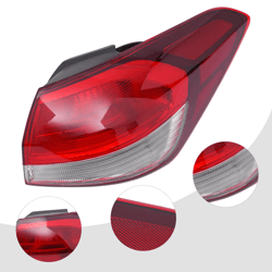 premium passenger side tail light assembly for kia forte sedan direct fit halogen brake lamp
