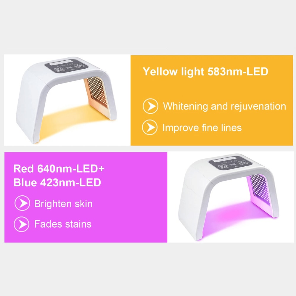 Color LED Light Therapy Facial Rejuvenation Anti Aging Device 8