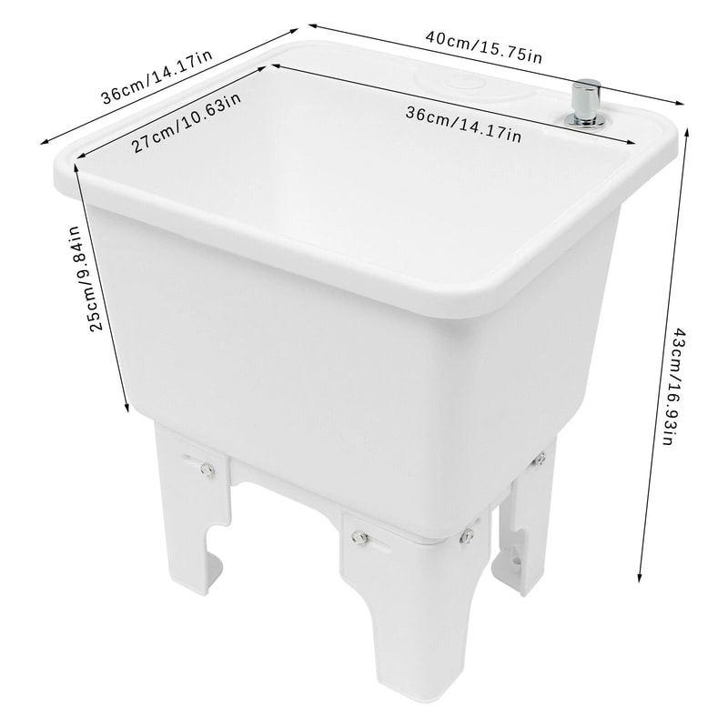 Heavy Duty Commercial Mop Sink Portable Utility Sink Freestanding Cleaning Station 19