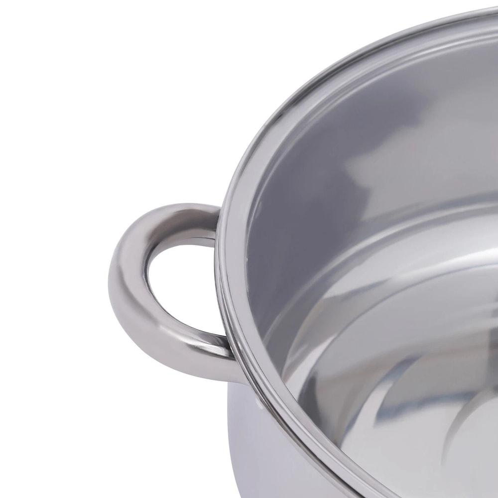 Premium Stainless Steel Steamer Stainless Steel Steam Cooker Set With Glass Lid Large Capacity Coo 6