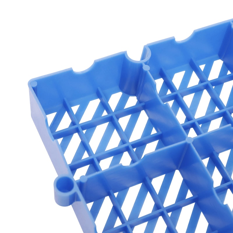 Heavy Duty Pack Blue Plastic Grid Trays Moisture Resistant Storage Tray Set 5