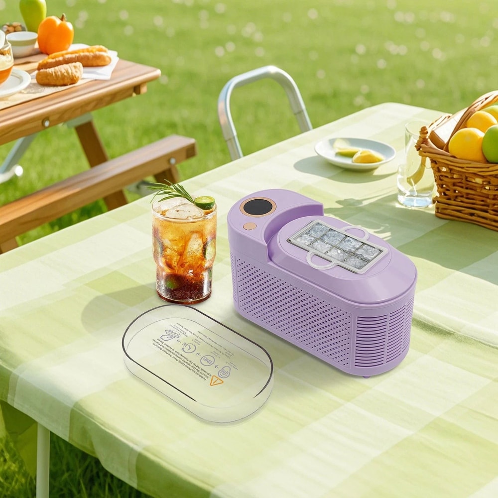 Portable Mini Countertop Ice Maker Compact Ice Machine For Home Car Travel 2