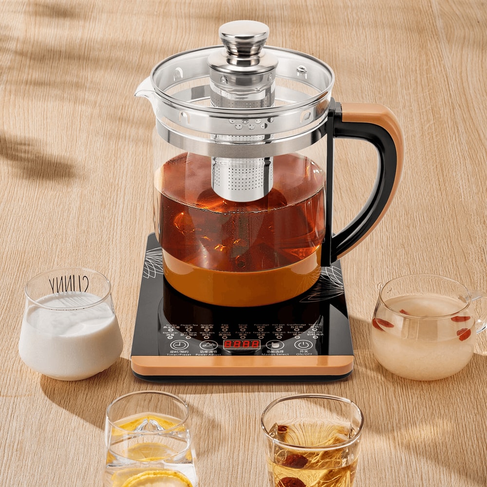 Premium Electric Glass Tea Maker Kettle With Removable Infuser Fast Boil 1
