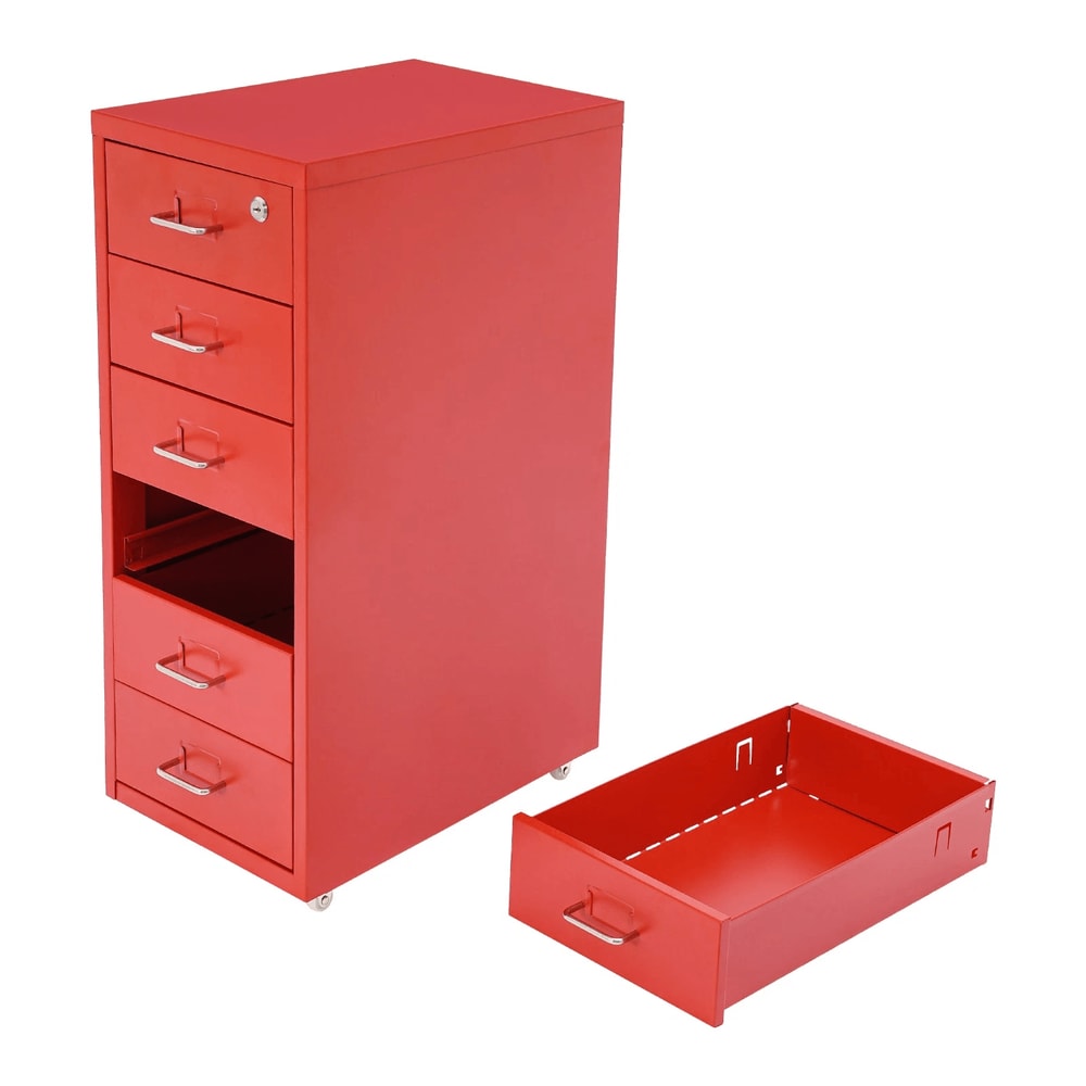 Heavy Duty Drawer Vertical File Cabinet For Home Office Locking Metal File Storage Cabinet 7