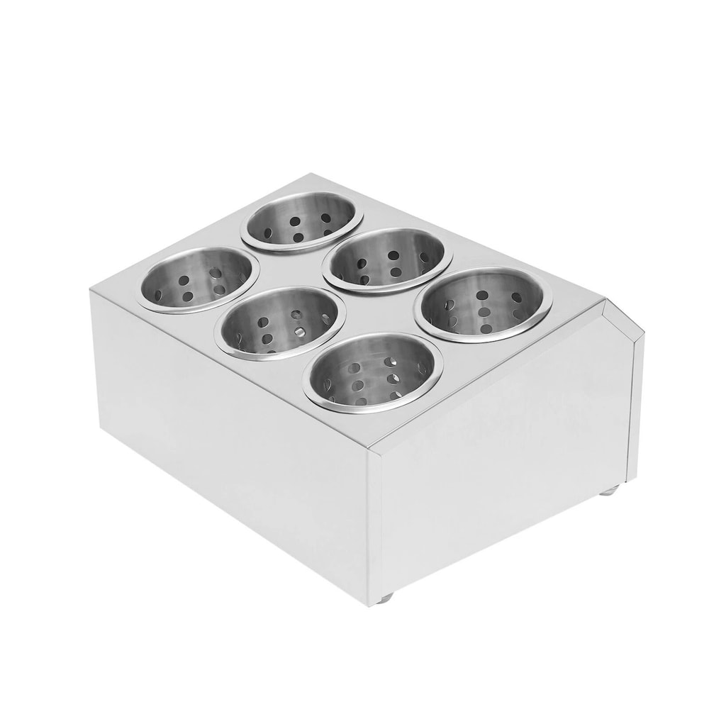 Commercial Hole Stainless Steel Flatware Holder Durable Restaurant Organizer 3