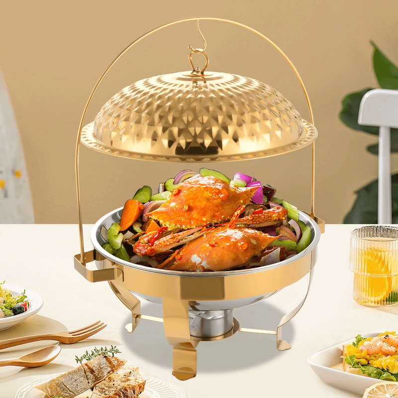 Premium Roll Top Chafing Dish Buffet Set Stainless Steel Chafer Food Warmer 1