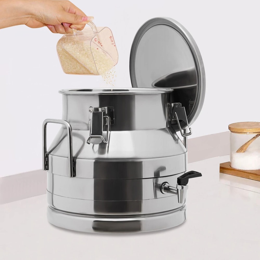 Premium Stainless Steel Milk Can With Faucet Durable Milk Storage Jug Milk Bucket For Transport H 6