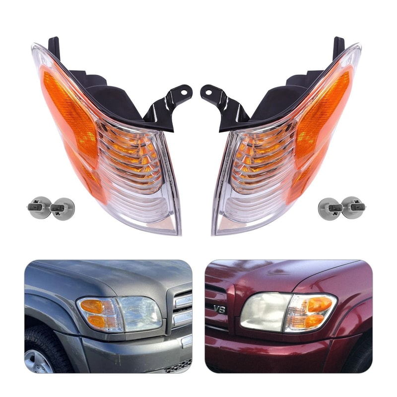 Premium Front Turn Signal Assembly For Toyota Tundra Sequoia Left Right Pair 6