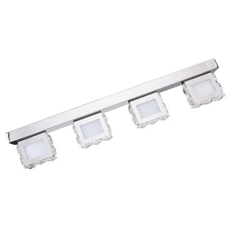 Modern LED Bathroom Vanity Light With Crystal Accents Light Over Mirror Wall Sconce 4