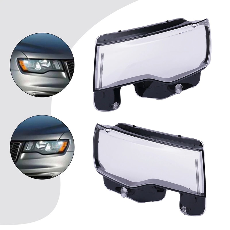 Premium Jeep Grand Cherokee Headlight Lens Cover Pair Headlight Replacement Cover For Left Right 1