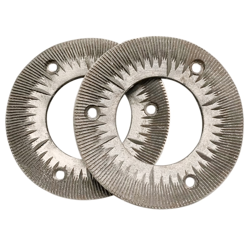 Premium Grain Mill Grinding Plates Replacement Set Fine Cast Steel Dry Grinding Discs 7
