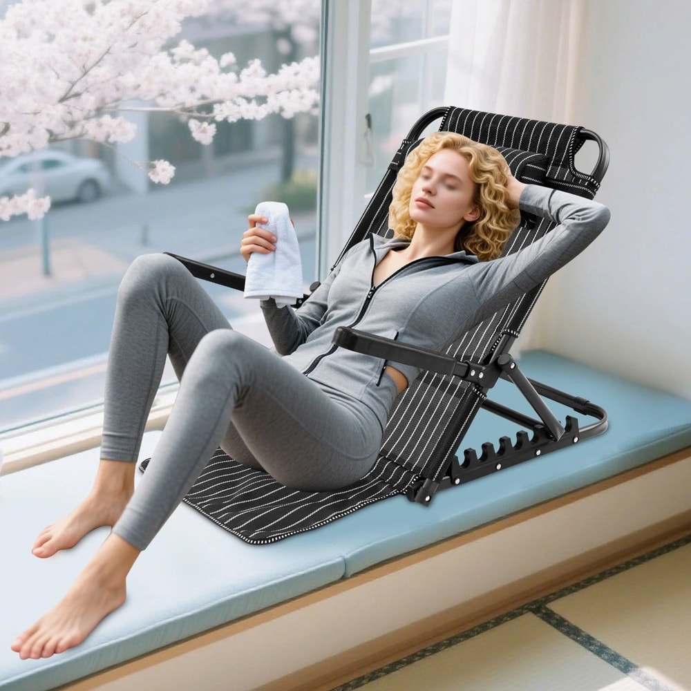 Premium Adjustable Bed Backrest Foldable Bed Chair With Armrest Support 3