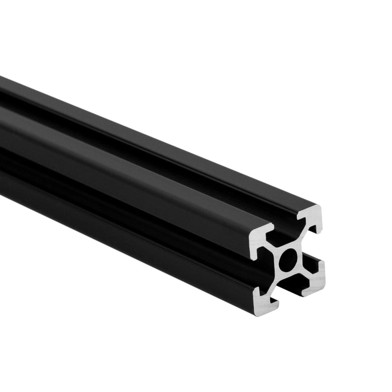 Aluminum Extrusion Black T Slot Rails For CNC Printer Frames 2