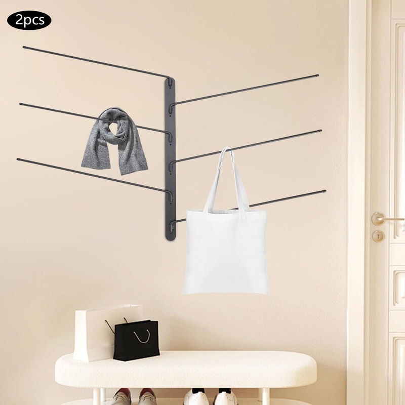 Heavy Duty Saddle Pad Rack Wall Mount Rod Swivel Horse Blanket Holder 3