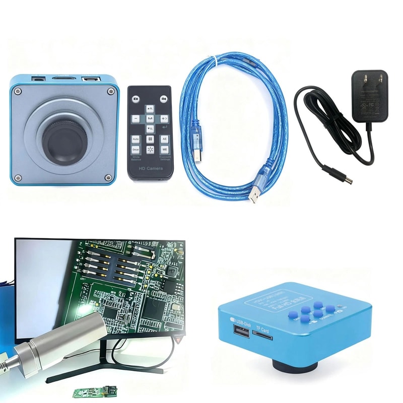 HD HDMI USB C Mount Industrial Microscope Camera For PCB Repair 2