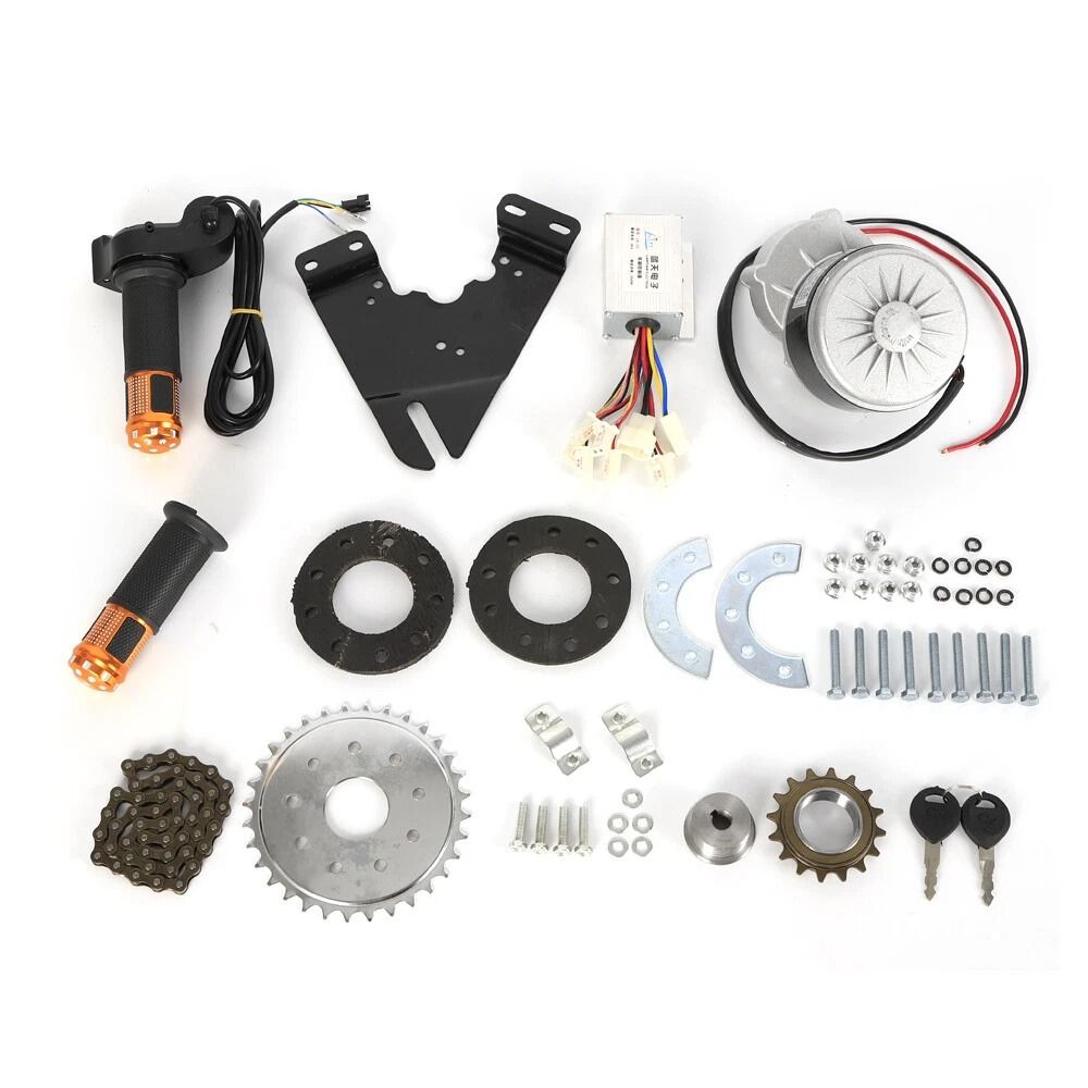 E Bike Conversion Kit With Brush Motor Freewheel Controller 3